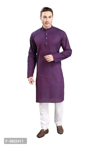 R Vasudev Self Textured Kurta Set For Mens