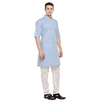 RG DESIGNERS 3/4 Sleeves Modi Kurta  Pyjama (38, LIGHTBLUE)-thumb1