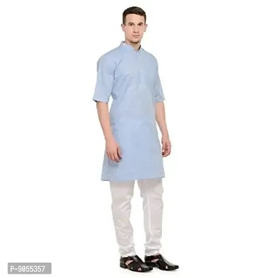 RG DESIGNERS 3/4 Sleeves Modi Kurta  Pyjama (38, LIGHTBLUE)-thumb2