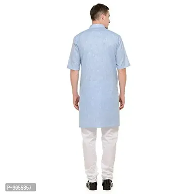 RG DESIGNERS 3/4 Sleeves Modi Kurta  Pyjama (38, LIGHTBLUE)-thumb4