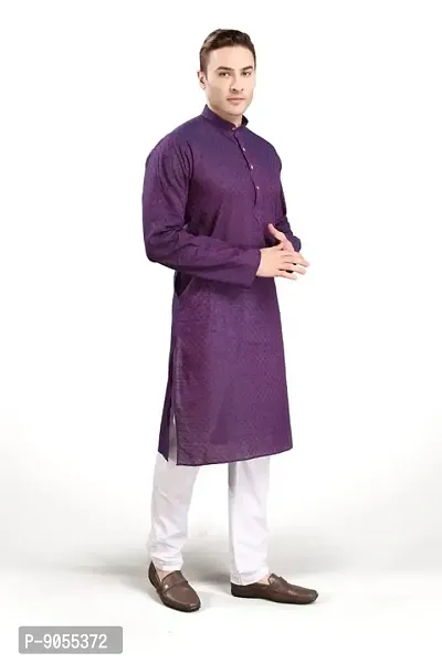 RG Designers Self Textured Kurta Set For Mens-thumb2