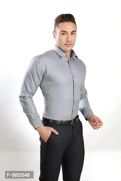 RG DESIGNERS Slim Fit Solid Formal Shirt for Mens-thumb2