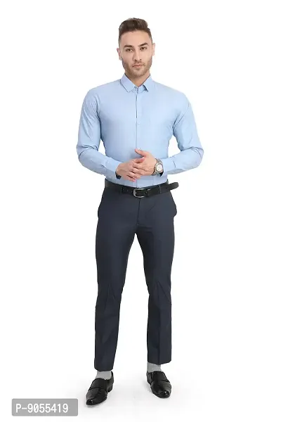 R VASUDEV Slim Fit Solid Formal Shirt for Mens