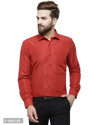 RG DESIGNERS Solid Slim Fit Full Sleeve Cotton Formal Shirt