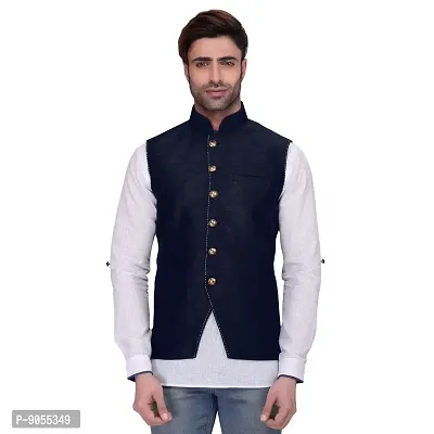 RG Designers Men's Sleeveless Nehru Jacket