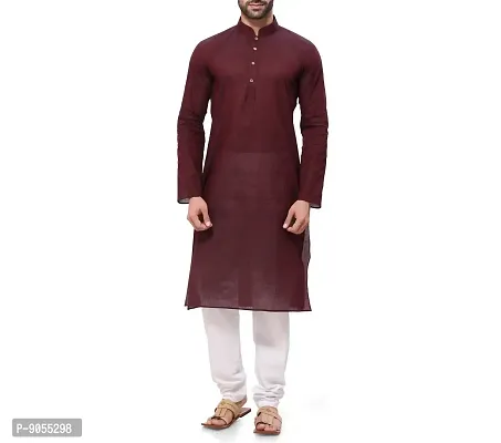 RG DESIGNERS Men's Cotton Blend Classic Kurta (Handloom)