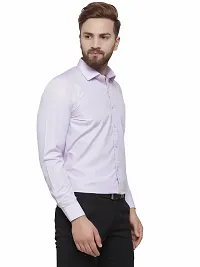 RG DESIGNERS Light Purple Solid Slim Fit Full Sleeve Cotton Formal Shirt (42)-thumb1