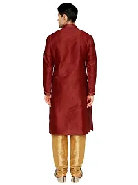 R VASUDEV Self Design Art Silk Kurta Churidhar set for Mens (6576)-thumb3