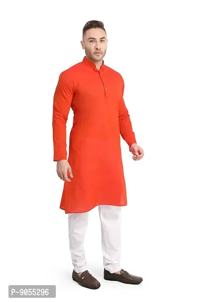 RG DESIGNERS Men's Cotton Blend Classic Kurta (Handloom)-thumb3