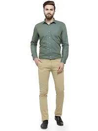 RG DESIGNERS Solid Slim Fit Formal Shirt (38, ArmyGreen)-thumb3