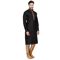 RG Designers Self Textured Kurta Set For Mens-thumb2