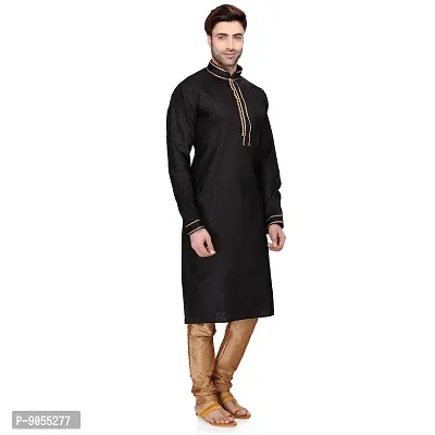 RG Designers Self Textured Kurta Set For Mens-thumb3