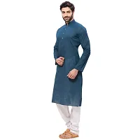 RG DESIGNERS Men's Cotton Blend Classic Kurta (Handloom)-thumb3