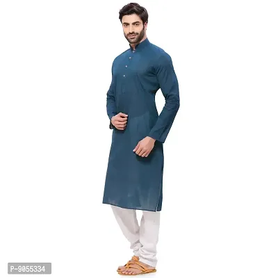 RG DESIGNERS Men's Cotton Blend Classic Kurta (Handloom)-thumb4