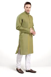 R VASUDEV Solid Cotton Kurta Churidhar set for mens-thumb1