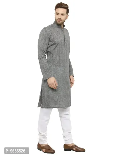 R VASUDEV Self Print Cotton Kurta Churidhar set for Mens (A Handloom)-thumb2