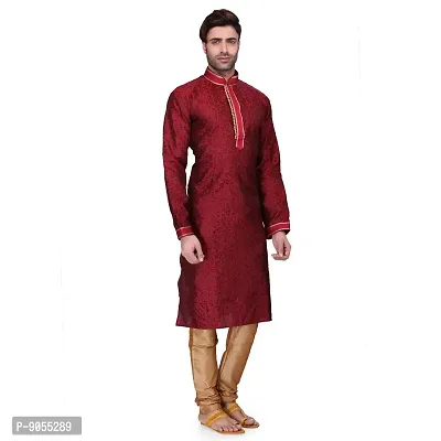 RG Designers Self Textured Kurta Set For Mens-thumb3