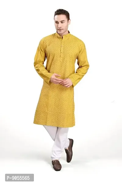 R Vasudev Jacquard Textured Kurta Set For Mens-thumb3