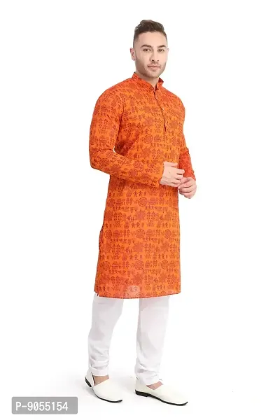 RG Designers Printed Cotton Kurta set For mens-thumb3