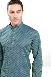 R Vasudev Jacquard Textured Kurta Set For Mens-thumb4