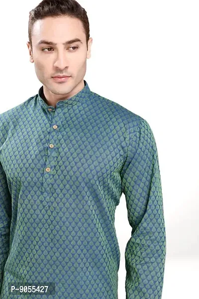 R Vasudev Jacquard Textured Kurta Set For Mens-thumb5