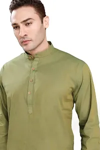 RG DESIGNERS Men's Cotton Blend Classic Kurta (Handloom)-thumb4