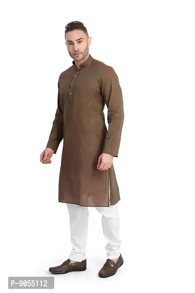 RG DESIGNERS Men's Cotton Blend Classic Kurta (Handloom)-thumb3