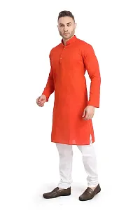 RG DESIGNERS Men's Cotton Blend Classic Kurta (Handloom)-thumb3