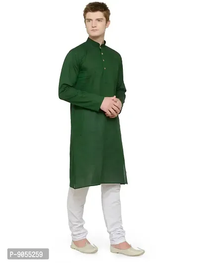 RG DESIGNERS Men's Cotton Blend Classic Kurta (Handloom)-thumb2