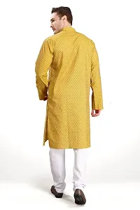 R Vasudev Jacquard Textured Kurta Set For Mens-thumb3