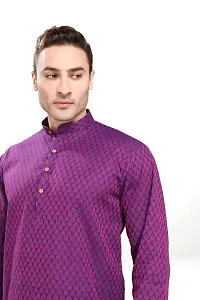 RG Designers Jacquard Textured Kurta Set For Mens-thumb4