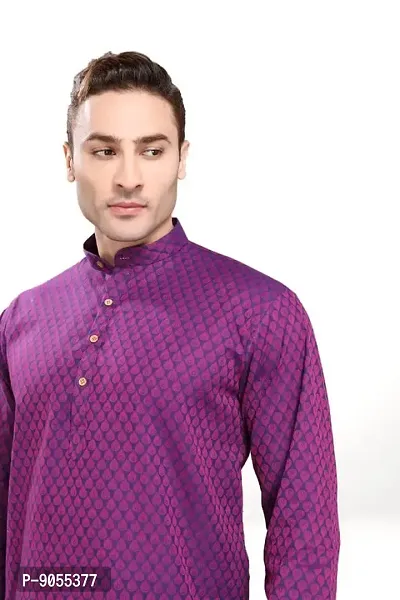 RG Designers Jacquard Textured Kurta Set For Mens-thumb5