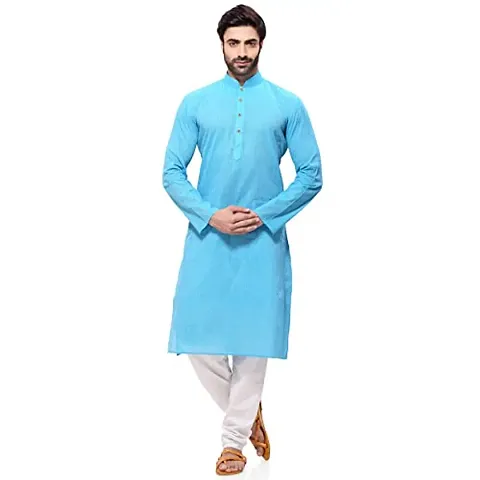 R VASUDEV Solid Kurta Churidhar set for mens