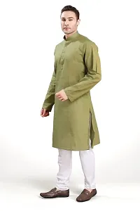 R VASUDEV Solid Cotton Kurta Churidhar set for mens-thumb2