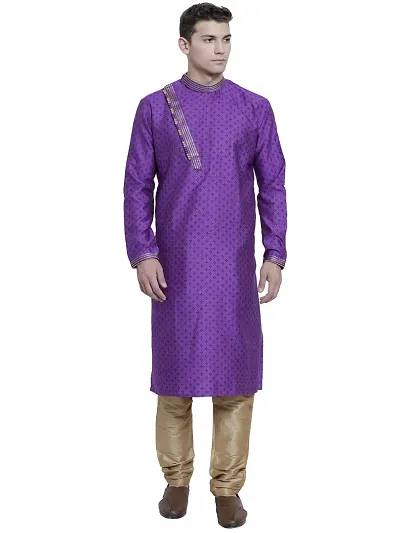 RG DESIGNERS Self Designed Kurta Pyjama Set for Men