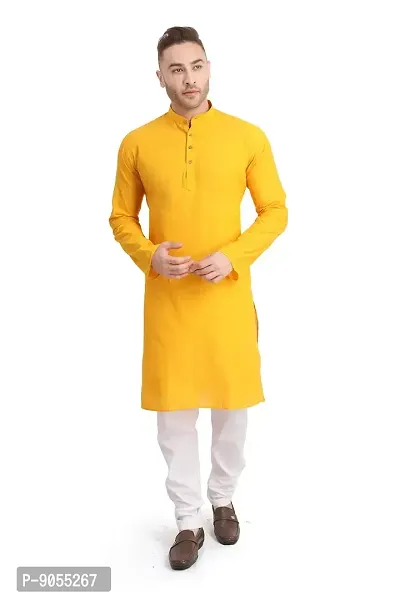 RG DESIGNERS Men's Cotton Blend Classic Kurta (Handloom)