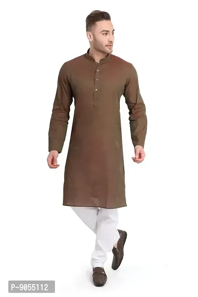 RG DESIGNERS Men's Cotton Blend Classic Kurta (Handloom)-thumb0