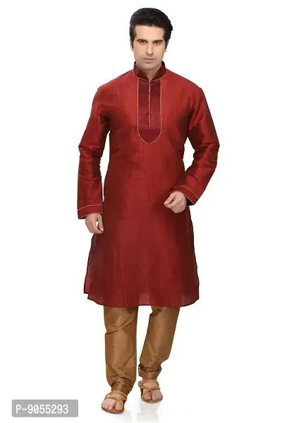 RG DESIGNERS Men's Silk Kurta Pyjama Set