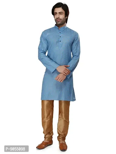 RG Designers Doted Kurta Set for mens-thumb3