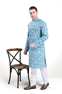 R VASUDEV Warli Print Kurta Churidhar set for mens-thumb2