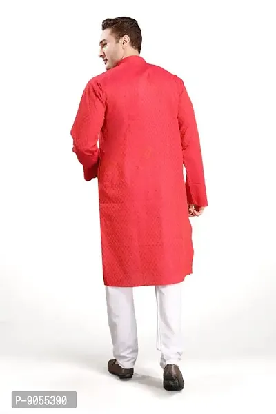 R Vasudev Jacquard Textured Kurta Set For Mens-thumb4