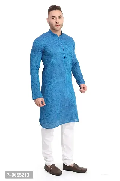 RG Designers Printed Cotton Kurta Set For Mens-thumb3