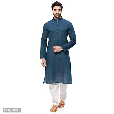 R VASUDEV Solid Cotton Kurta Churidhar set for mens