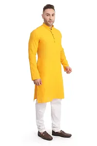 RG DESIGNERS Men's Cotton Blend Classic Kurta (Handloom)-thumb2