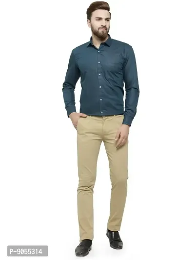 RG DESIGNERS Solid Slim Fit Formal Shirt (38, Dblue)-thumb4
