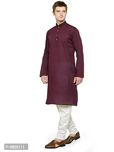 R VASUDEV Solid Cotton Kurta Churidhar set for mens-thumb3