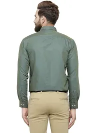 RG DESIGNERS Solid Slim Fit Formal Shirt (38, ArmyGreen)-thumb4