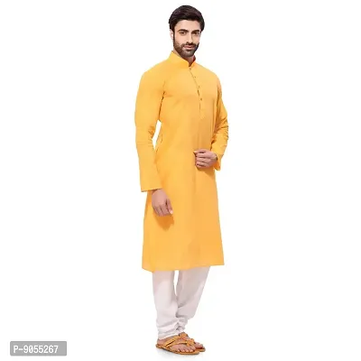 RG DESIGNERS Men's Cotton Blend Classic Kurta (Handloom)-thumb4