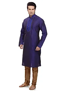 R VASUDEV Art Silk Kurta Churidhar set for mens-thumb2