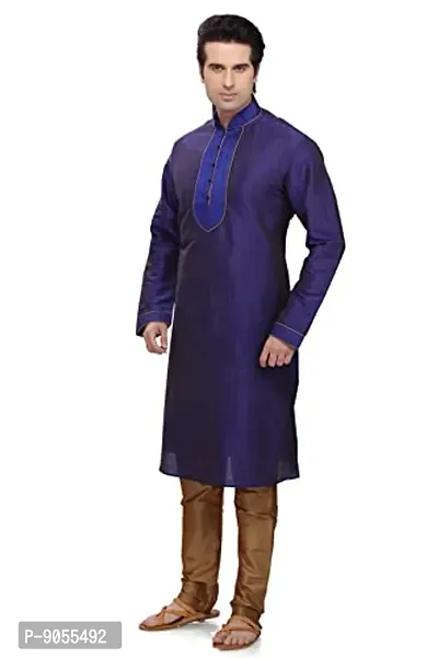 R VASUDEV Art Silk Kurta Churidhar set for mens-thumb3